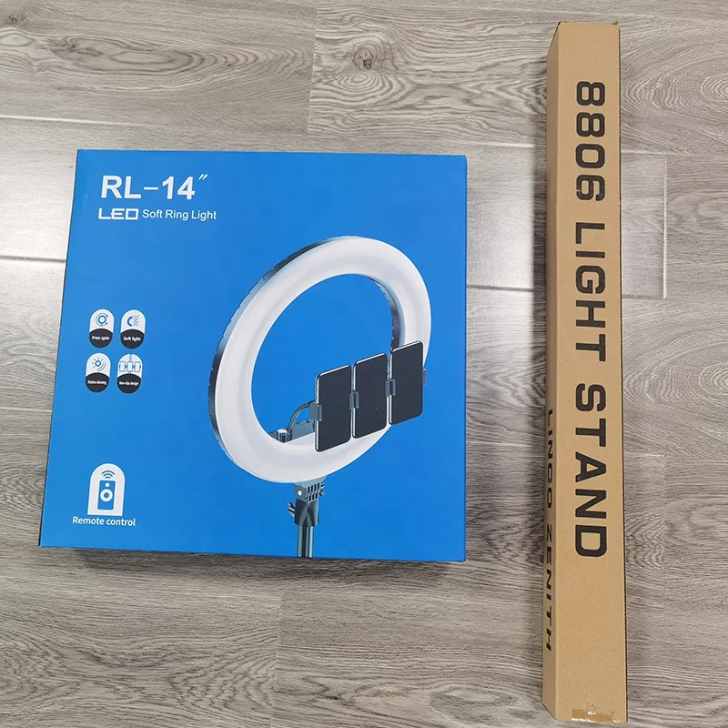 

RL 14 inch led ring fill light phone with 2.1m tripod stand Photographic Lighting for Youtube TIKTOK live show