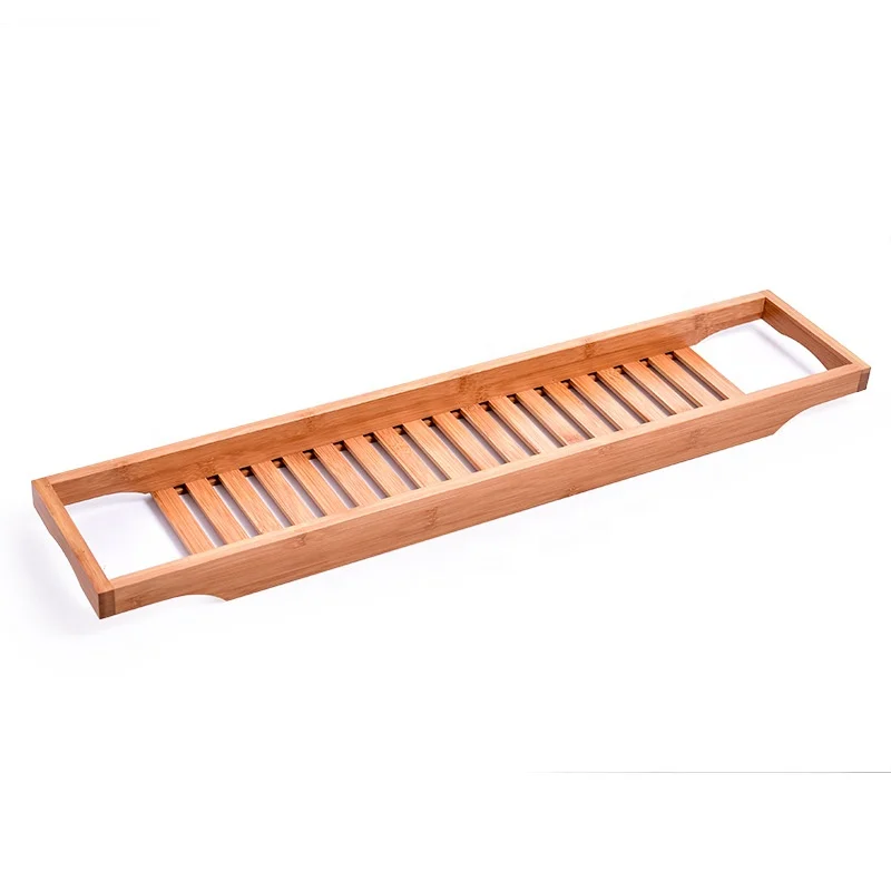 

Custom Bamboo Bathtub Caddy Tray Organizer Storage Rack Tray Holder Nonslip Wooden Bath Tub Trays, Bamboo wood