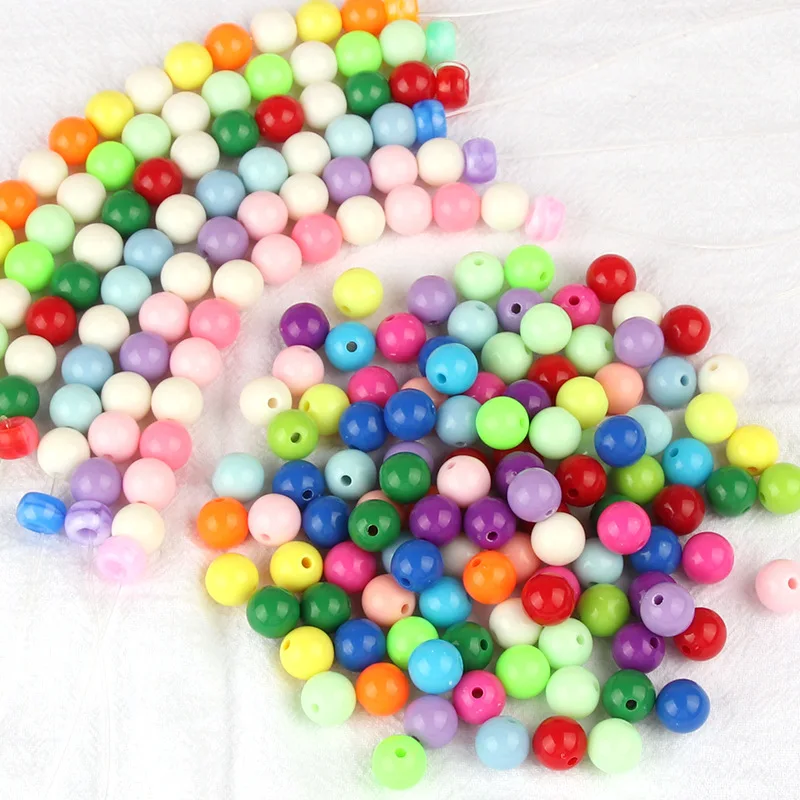 

JC beads wholesale acrylic candy fruit colour straight hole round beads diy bracelet beading accessories materials