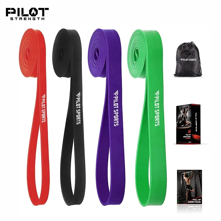 

2021Pilot Pull Up Assist Band Fitness Strength Band Power Exercise Custom Latex Stretch Resistance Bands, Yellow,red,white,green,black,orange