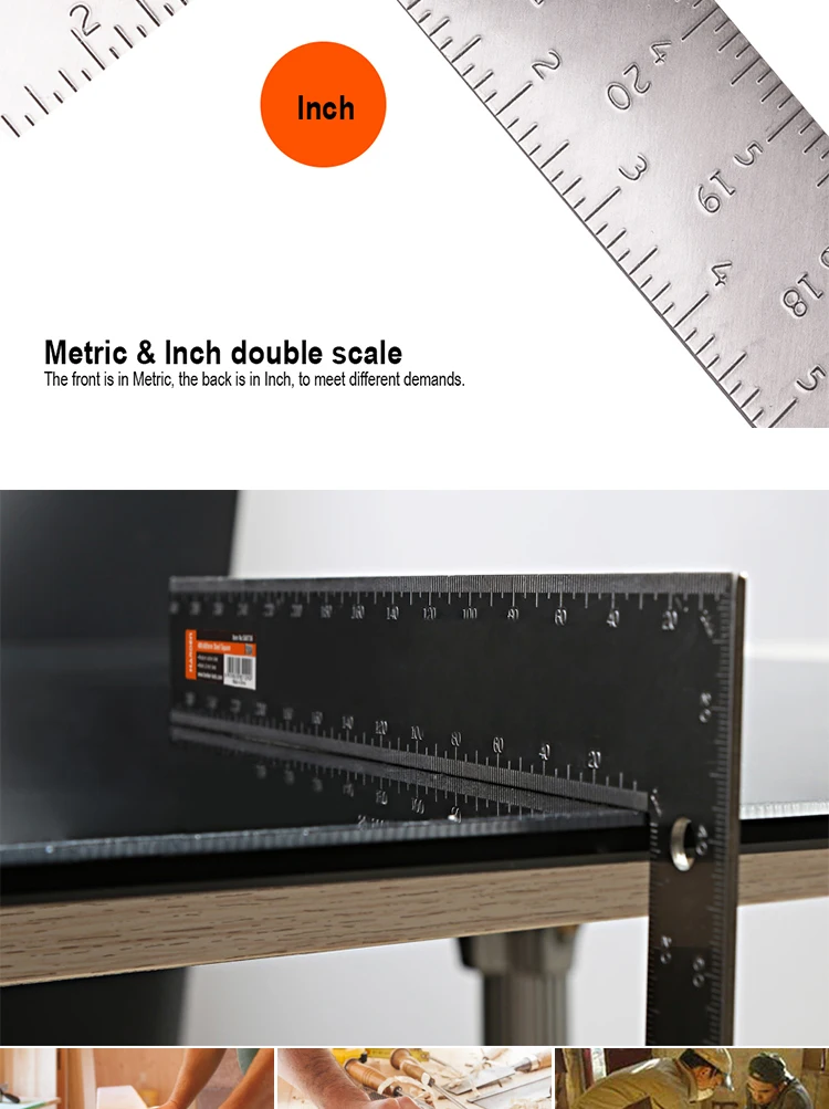 Harden Professional  Steel Try Square Ruler 40x60cm