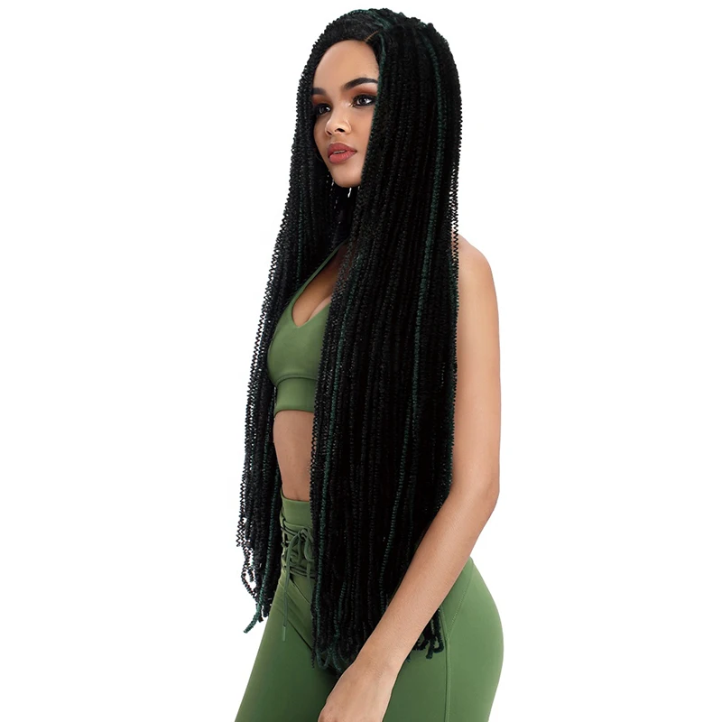 

REBECCA FASHION Super long crochet braiding hair kinky soft dreads braids jumbo mini curly twist synthetic hair for black woman