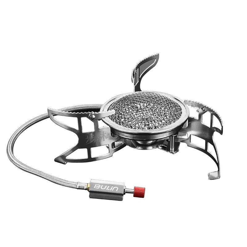 

Outdoor Camping Wandelen Winddicht Gasfornuis Draagbare Split Kachel, Sliver