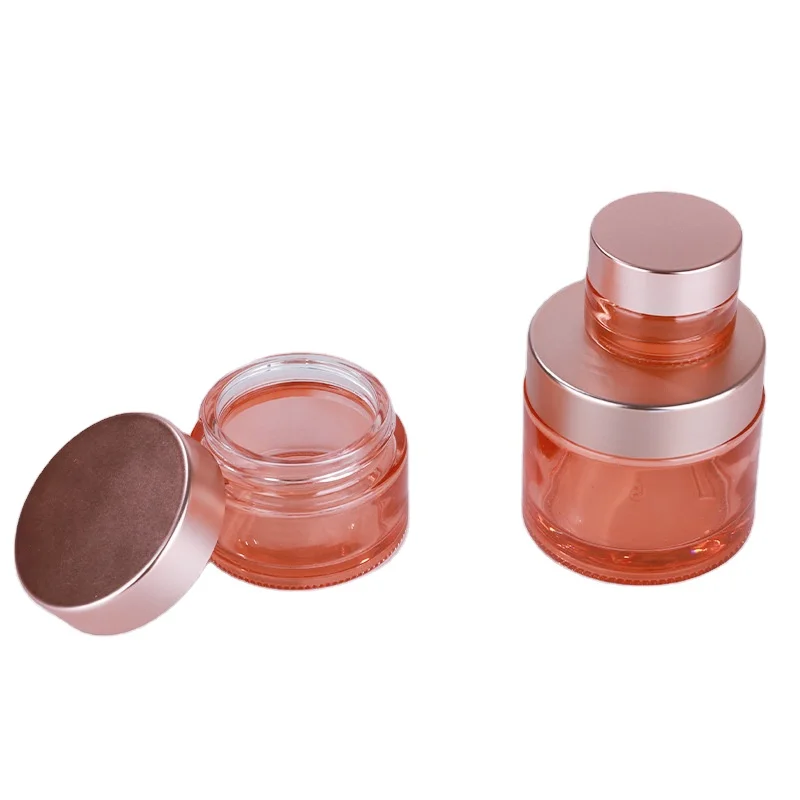 

Wholesale Fancy style beauty creams empty cosmetic glass jars