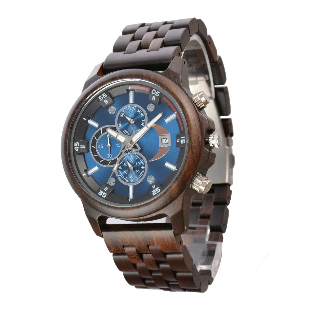 

kol saati 46mm montre homme relojes para hombres watch men luxury uhr caja de reloj classic wood men watches