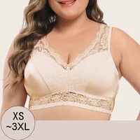 

Ladies Comfortable Lace Brassiere Underwear Wireless Plus Sizes Women Bra