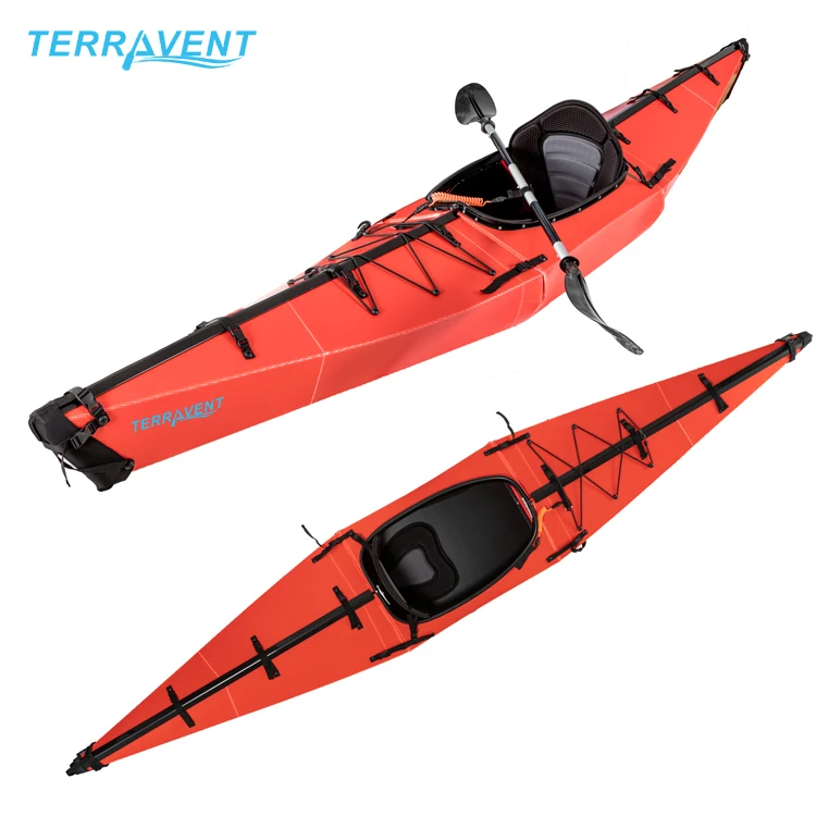 

Europ Dropshipping factory wholesale Folding Foldable kayak Singal Seat cheap fishing canoe/kayaks for sale