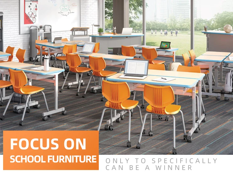 School Sets Student Desk and Chair Classroom Furniture  University Reading Table Chairs college classroom middle high school