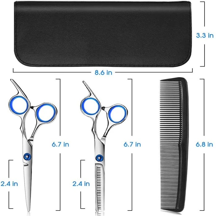 Professional Hair Cutting Scissors Kits Stainless Steel Hairdressing