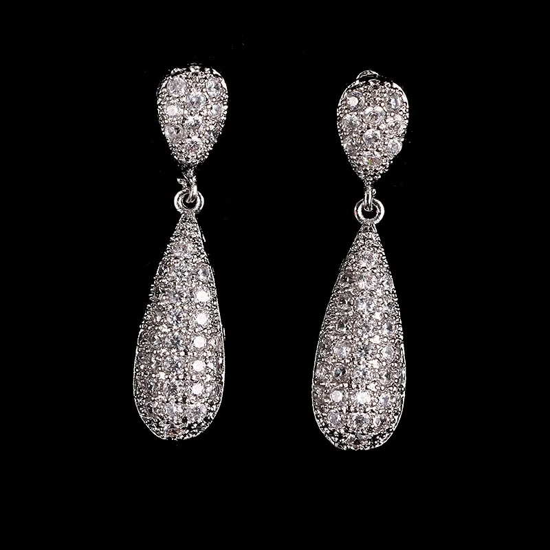 

Wholesale Zircon wedding accessories latest model fashion earrings for women