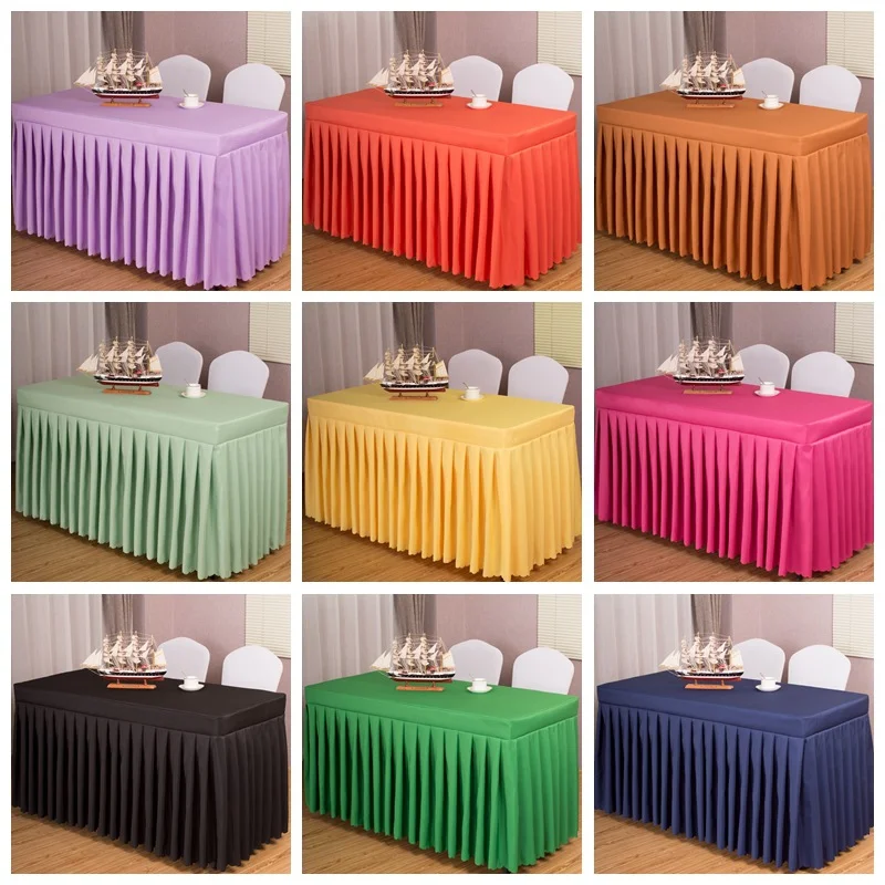 Custom Modern Simplicity Rectangle Designs Long Table Skirting For ...