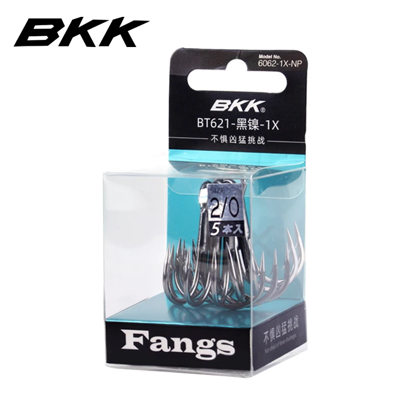 

BKK BT621 SS Fangs BT621 Super Slide 6062 1X Fishing Hook 5 bags per box Sea Hook