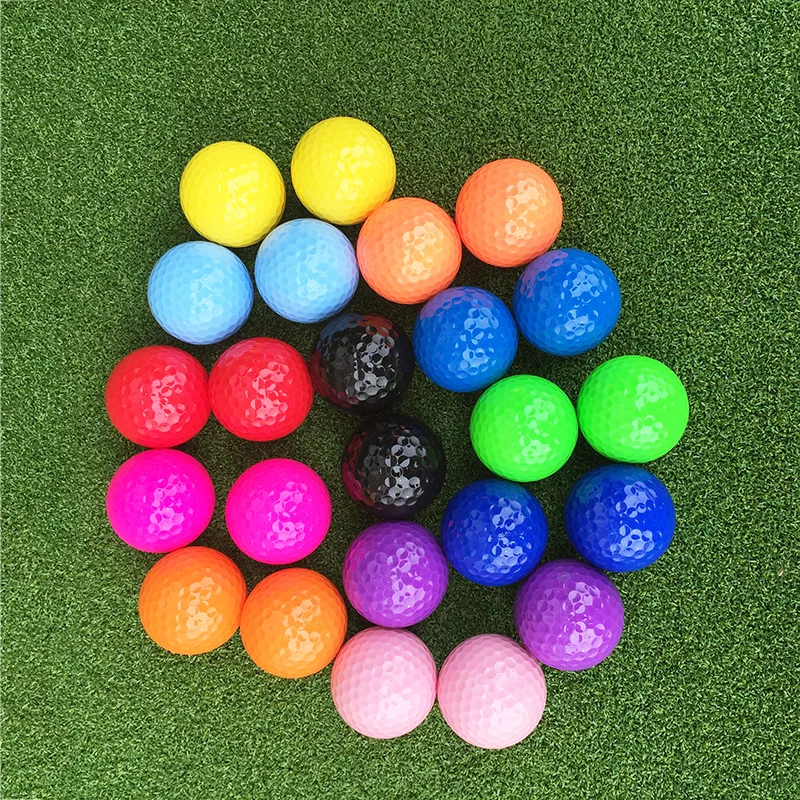 

Wholesale 2 layers Colorful golf ball Blank customizable golf practice balls, Customized