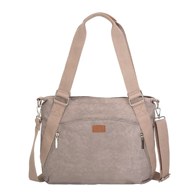 

High Quality Women Durable Washed Nylon Canvas Messenger Bag, Customized color