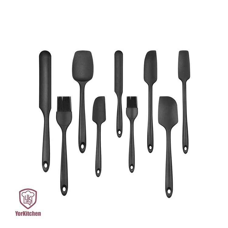 

9 Pcs Silicone Spatula Set for Cooking Baking Mixing Dishwasher Safe White Candy Grain Rubber spatula