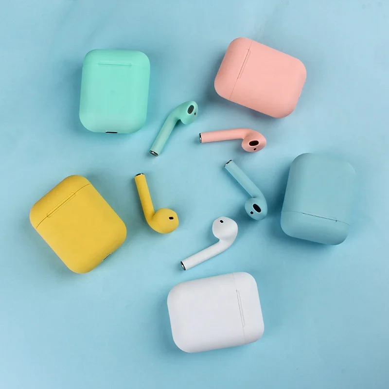 Macaron inpods 12 Wireless Earphones Blue tooth Colours Tws Earphone for iphone And Android Wireless Earbuds - ANKUX.COM