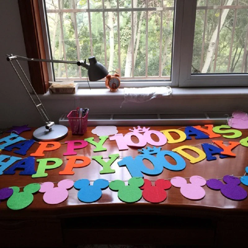 new design 2020 happy birthday felt bunting flag