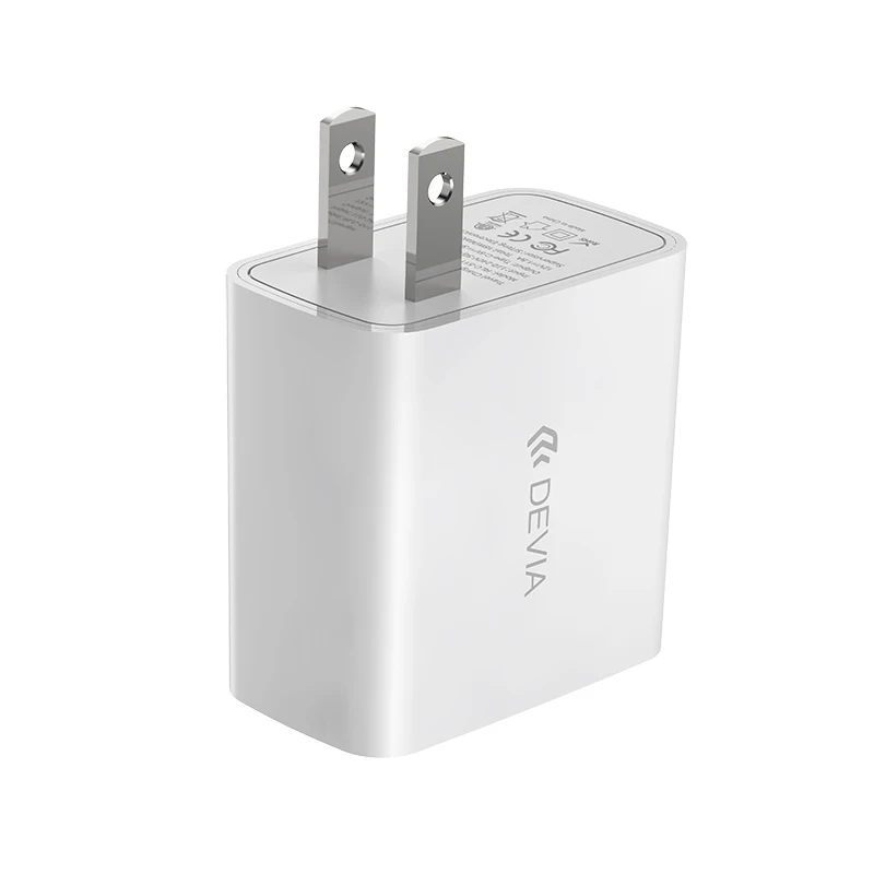 

Devia Hot Sale 18W USB Power Adapter Fast Charging Cube Charger 18W PD Fast Type C Wall Charger for iPhone