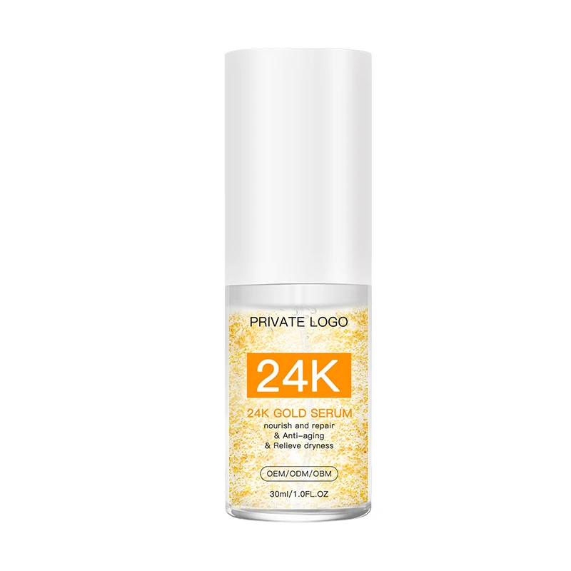 

High Quality Private Label 30ml Skin Care Anti Aging Nourishing and Repairing Whitening 24k Gold Serum