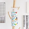 European concise style cotton and linen hanging bag in stock,Convenience store three pocket storage bag 58*21cm