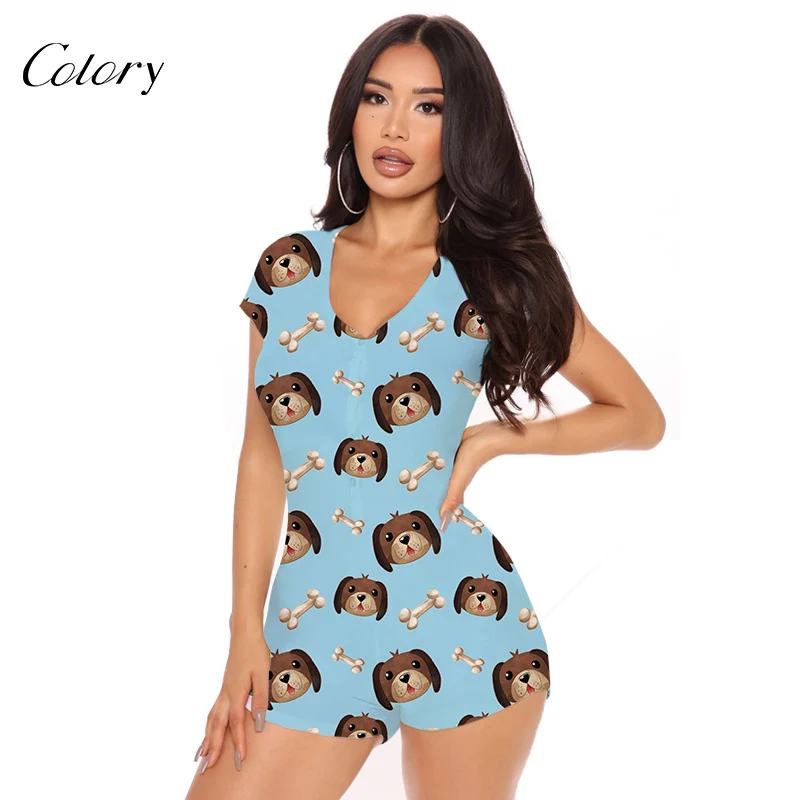 

Colory Plus Size Custom Onesie Adult Pajama Bodysuit Designer Oneies, Picture shows