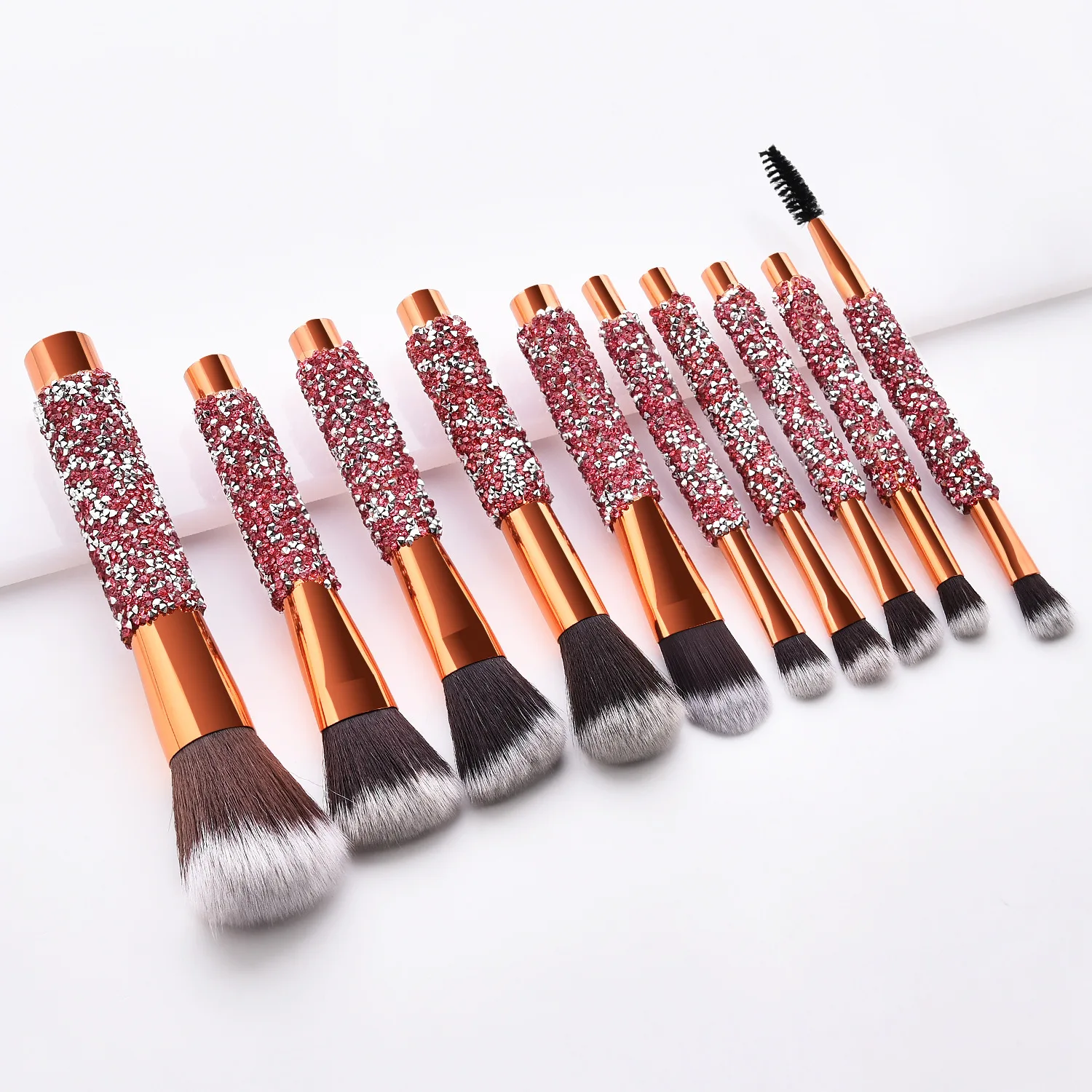 

Dropshipping Juego De Brochas Para Maquillaje Original Mujer Sell Personalized 10 Pieces Blending Makeup Brush Set Brish Women, Pink, blue