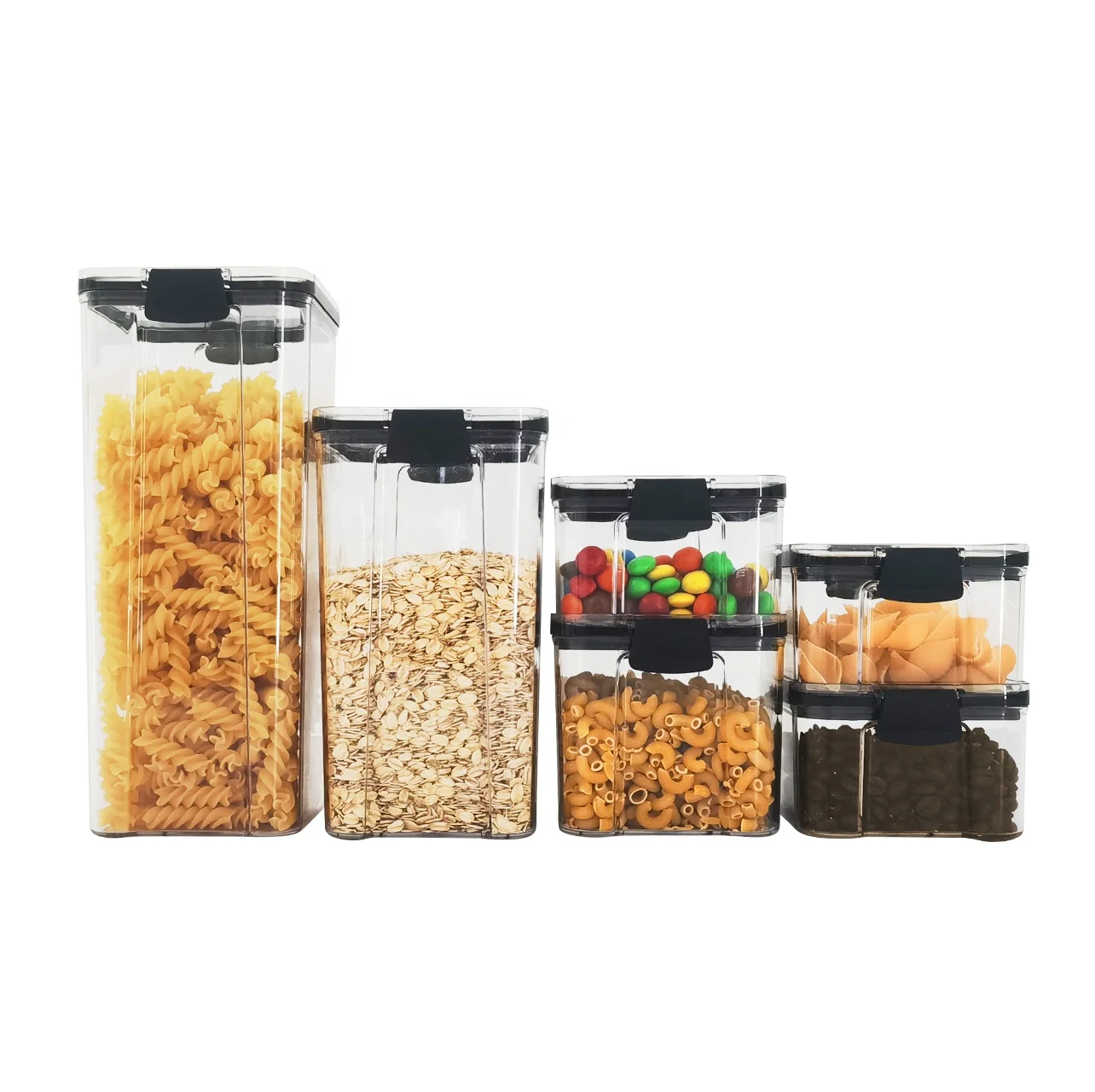 

61oz Kitchen & Pantry Food Storage Container Leakproof & Eco - friendly Cereal Airtight Container, Black
