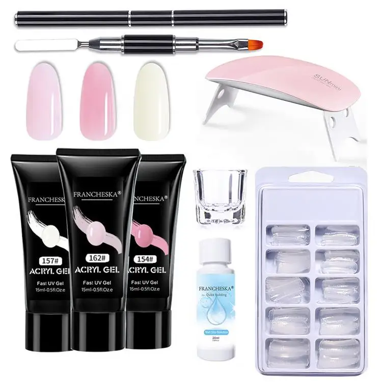 

15ML Poly Nail Gel Kit 15ml Quick Building Set Poligel Nail Gel Polish For Nail Extensions Acrylic Gel Polish Art