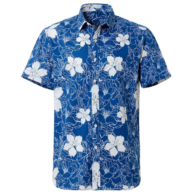 

Summer short sleeves printed shirt men 2021 best selling men fashion shirt slim fit Hawaiian shirt men