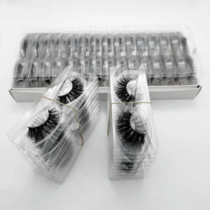 

Fashion Private Lable Faux Handmade Mink Natural Eyelashes False Black Cotton Band Handcraft Mink Eyelash, Natural black