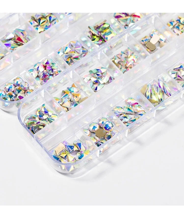 

Special shaped mixed rhinestones flat bottom rhinestone shining stone factory direct sales for nail accessories