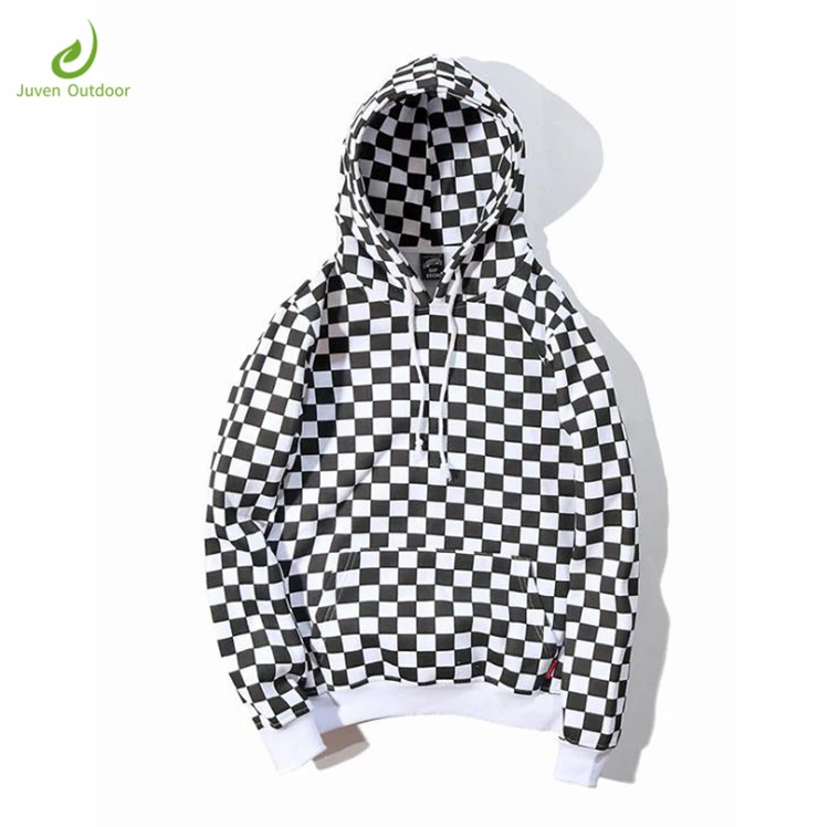 

Black and white squares Blank Men Trendy Hoodie Custom Oversized Pullover Women's Hoody Fitted Pocket Hoodies