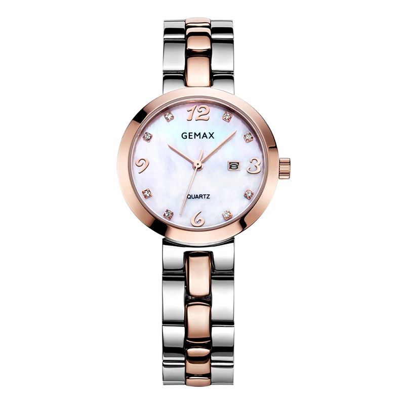 

All stainless steel MOP dial setting crystals oem design custom ladies watch