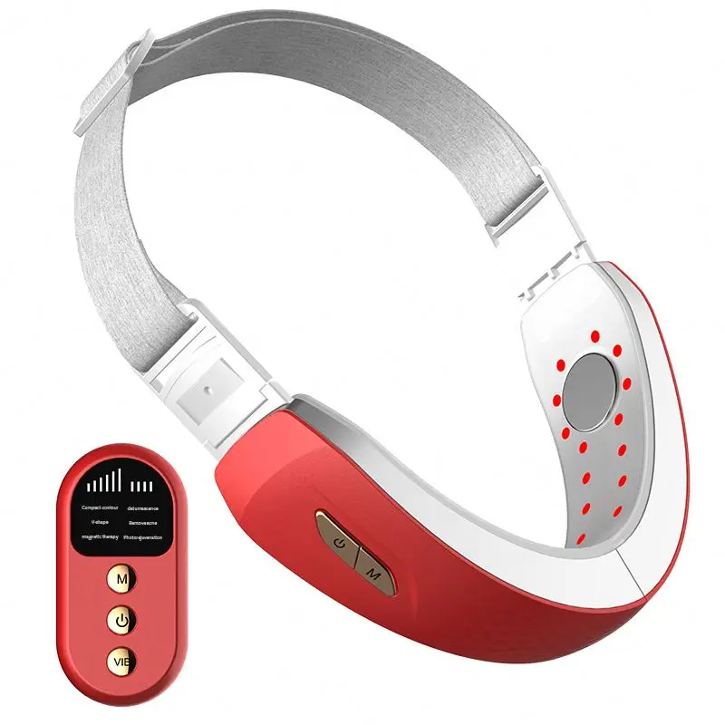 

Dropshipping New Product 2020 Beauty Personal Care Electric V Face Lift Massager Vibration Slimming Face Lifting V Shape Machine, Red/white