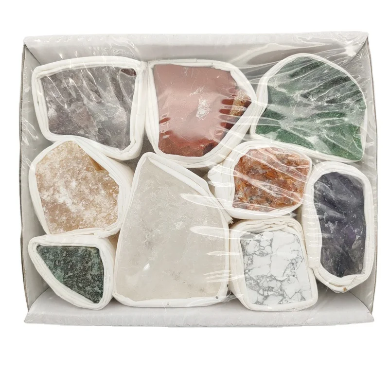 

Natural Healing Gemstone Healing Multiple Materials Raw Stone Box Smoky Quartz Red Jasper For Collection Decoration