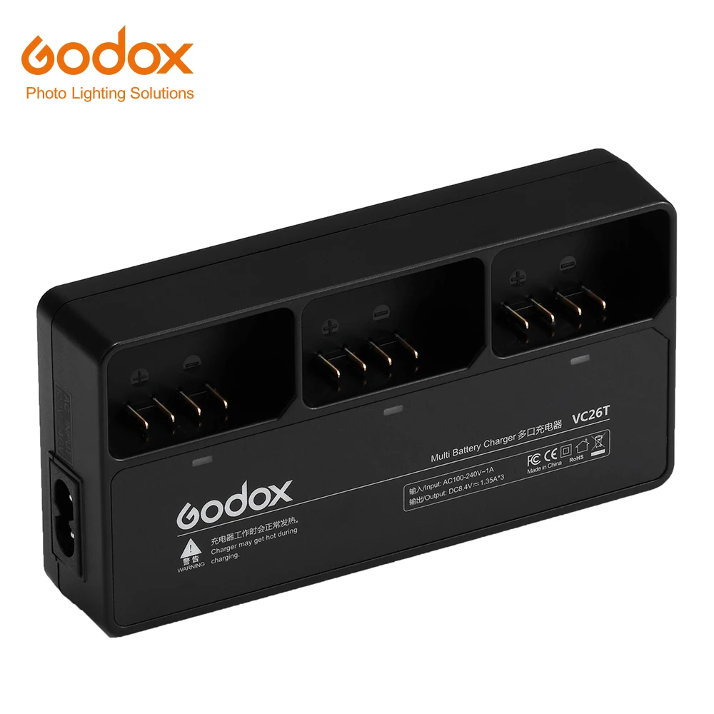 

Godox VC-26T VC26T Multi Charger for VB26 Battery V1 Flash Battery, Black