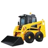 engineering small construction machinery skid steer wheel loader with quick attach pallet fork PTO optional