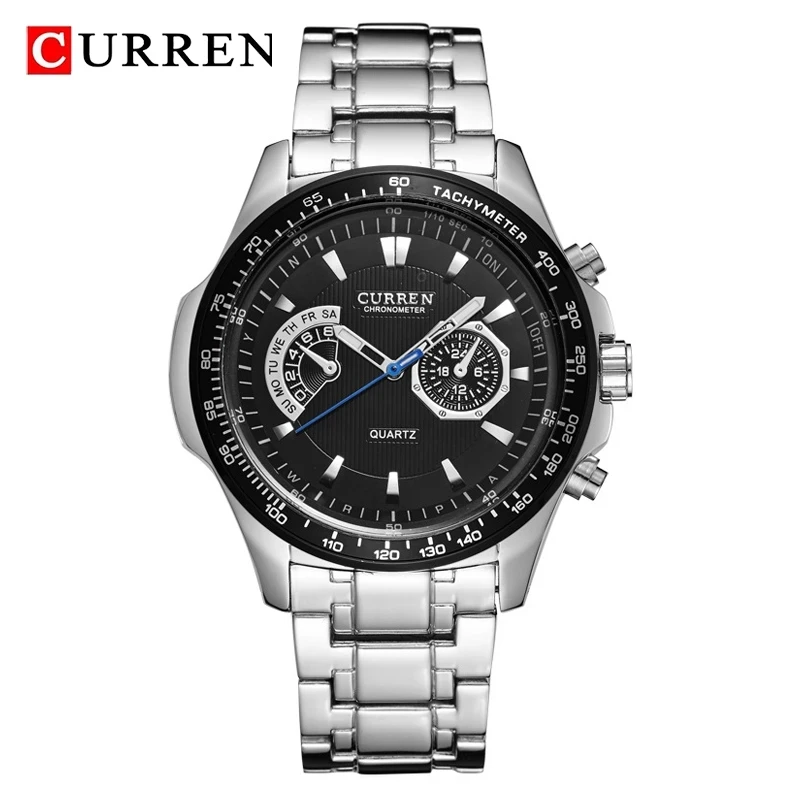

CURREN 8020 Sport Watch Men Analog Quartz Clock Mens Watches Top Brand Luxury Reloj Hombres Full Steel Waterproof Wristwatch