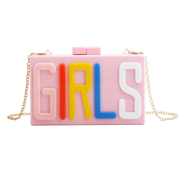 

Acrylic Bag, Cheap Crossbody Girls Clutch Resin PVC Box Frame Acrylic Bags/, 4 colors