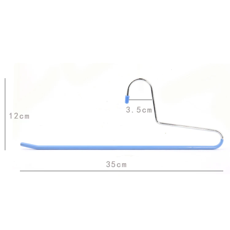 Factory Direct Sell Pvc Coating Open End Metal Pants Hangers Z Shape