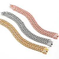 

Stainless Steel Women's Diamond Cuban Chain Bracelet