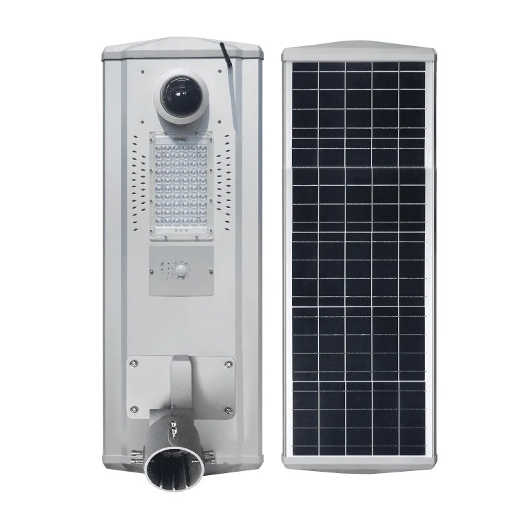 All in one Integrated solar street light solar outdoor light with camera warm white