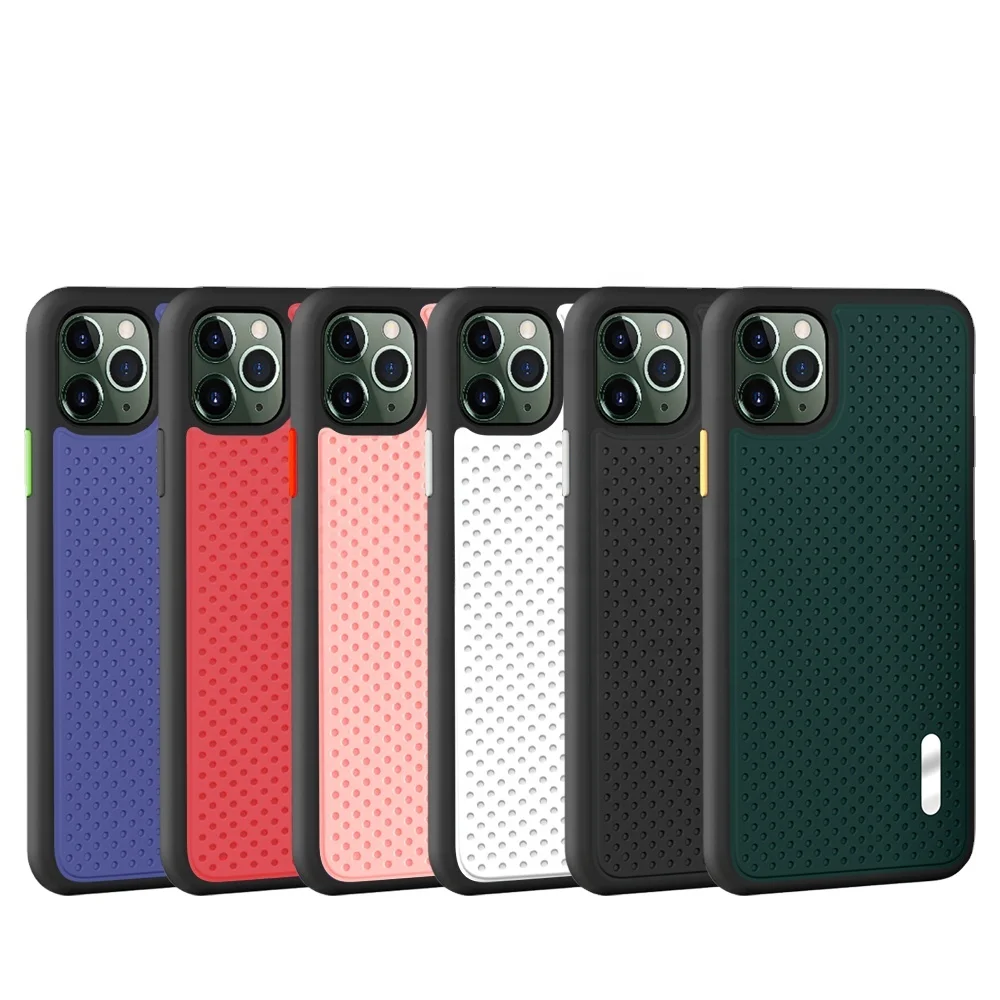

frosted hand feel cooling phone case for iphone 11 Breathable Cooling Heat Dissipation Phone Cases for iPhone 11 pro, 6 colors