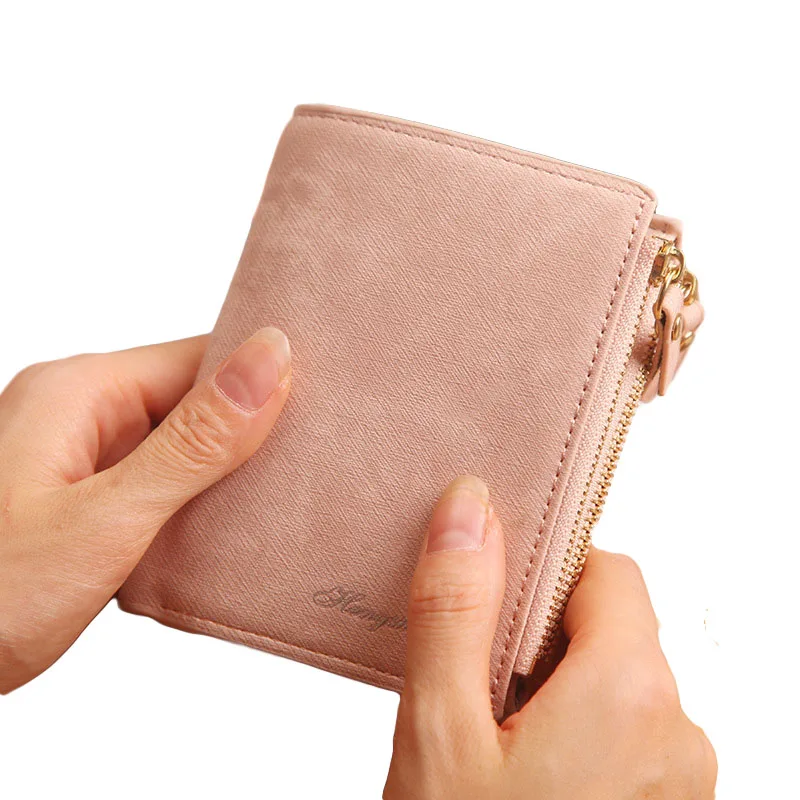 

2021 Female Fashionable Creative Zipper Short Leather Card Holder Coin Organizer Wholesale Retro Wallets for Women
