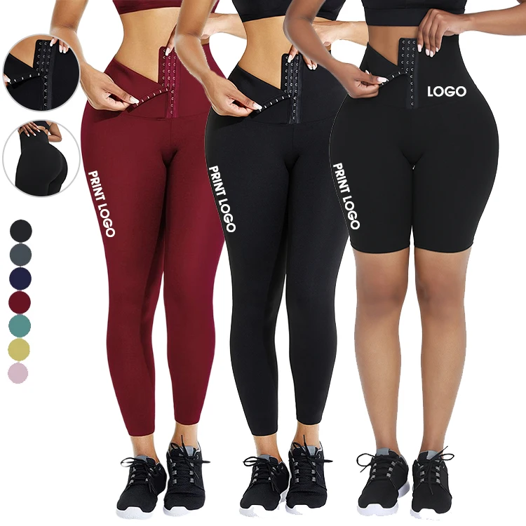

Wholesale 2020 Yoga Pants Waist Trainer Corset Leggings Women Abdomen Hip Enhancer High Waist Shaper Pants, As show