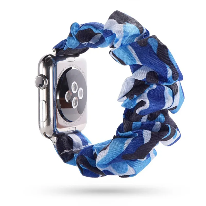 

Wholesale Sunflower Serape Cow Elastic Watch Scrunchie Bands For Apple Watch, Full color