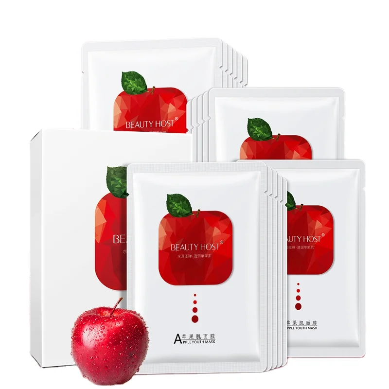 

Cheap Price Beauty Care Sheet Mask Natural Organic Apple Fruit Mask Apple Face Facial Mask