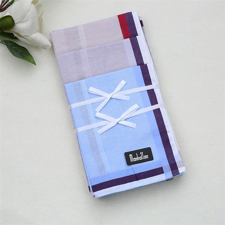 
Wholesale new fashion simple design soft cotton mens plain handkerchief 