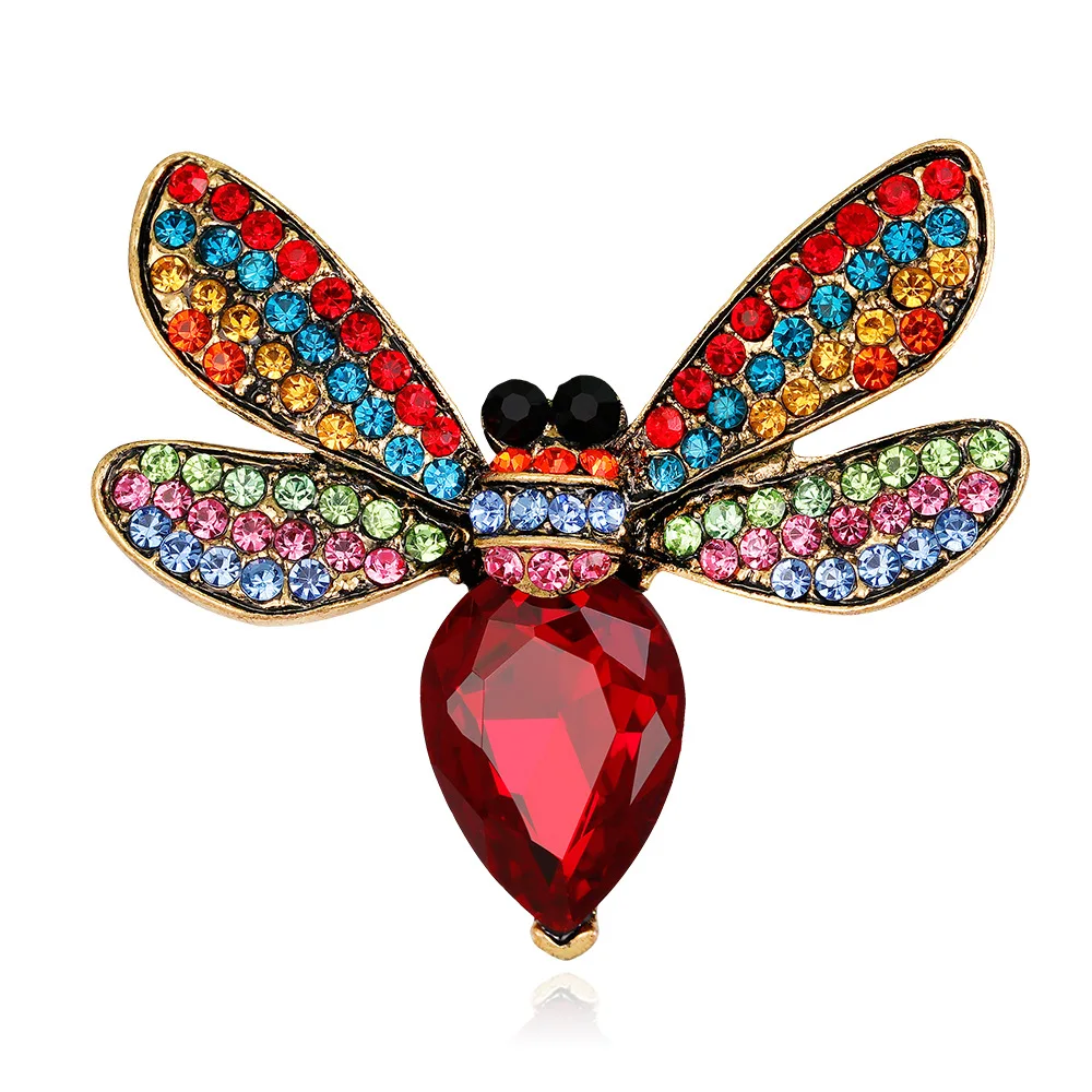 

Beautiful Crystal with Colorful Rhinestones Insect Bee Brooches for Women Girls Animal Brooch Pins Vintage Antique Metal Jewelry