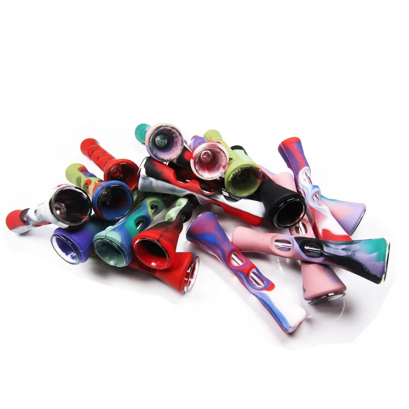 

Silicone Camouflage Tru-mpet Smoking Pipe, Random